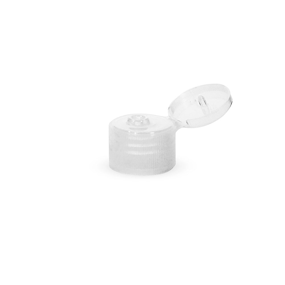 8 oz. Boston Round Clear PET Bottle with Clear Flip Cap